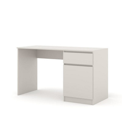 Arte Maja 130Cm Desk - Cashmere, Compact Workstation With Door And Drawer Storage - image 1