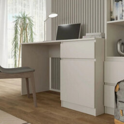 Arte Maja 130Cm Desk - Cashmere, Compact Workstation With Door And Drawer Storage - thumbnail 6