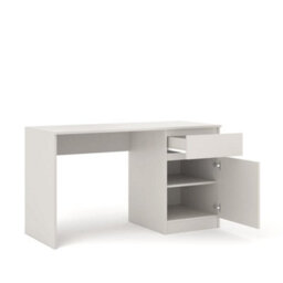 Arte Maja 130Cm Desk - Cashmere, Compact Workstation With Door And Drawer Storage - thumbnail 2