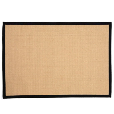 Swinton Sisal Jute 160X230Cm Black Colour Boucle Rug - image 1