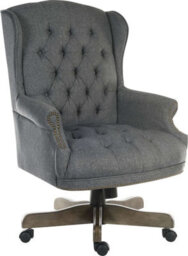 Teknik Chairman Super Large Executive Chair Grey Fabric With Button Back Detailing