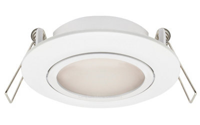 Long Life Lamps Company 4W Led Ceiling Downlight White Recessed Adjustable Spot Light Warm White Dwbww - image 1