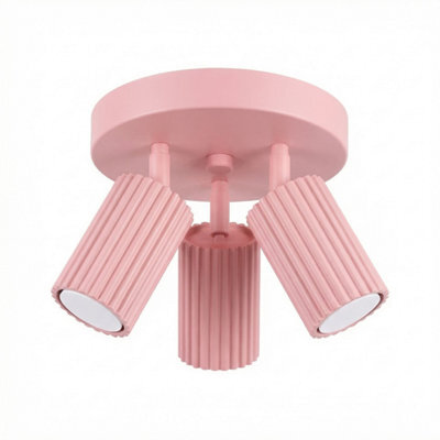 Luminosa Lighting Luminosa Karbon Ceiling Spotlight Clusters Pink 3X Gu10 - image 1