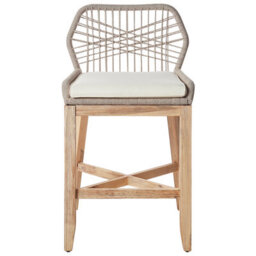 Beliani Set Of 2 Garden Bar Chairs Talamone Acacia Wood Beige - thumbnail 6