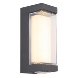 Luminosa Lighting Luminosa Plixon Outdoor Modern Wall Lamp Anthracite Matt Ip54 Led 3000K