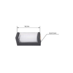Luminosa Lighting Luminosa Plixon Outdoor Modern Wall Lamp Anthracite Matt Ip54 Led 3000K - thumbnail 9
