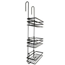House Of Home Black 3 Tier Non Rust Hanging Shower Caddy & Bathroom Organiser - thumbnail 3