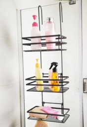 House Of Home Black 3 Tier Non Rust Hanging Shower Caddy & Bathroom Organiser