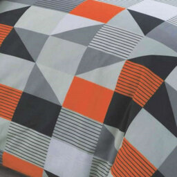 Velosso Orange Jazz Duvet Cover And Pillowcase Set King