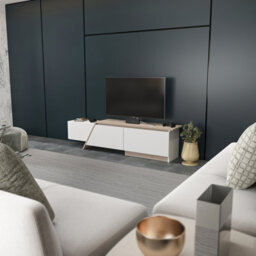 Decorotika Zonas Tv Stand Tv Unit For Tvs Up To 55 Inch White And Cordoba - thumbnail 4