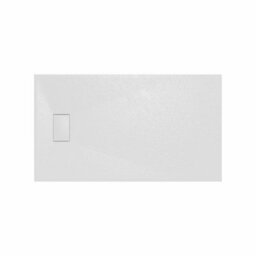 Sundaze 1400 X 800mm Smc White Rectangle Slate Effect Shower Tray With Fluidmaster 90mm Fast Flow Waste - thumbnail 2