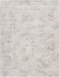 Livabliss Roma-Vintage Grey Off-White Charcoal Traditional Boho Living Dining Bedroom Rug 200 X 275 Cm Easy Care, Non Shedding