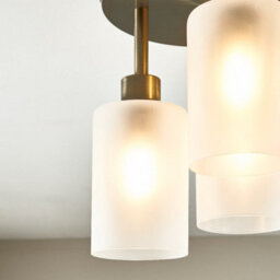 Pagazzi Lighting Pagazzi Kingsholm 3-Light Antique Brass Semi-Flush Plate - thumbnail 3