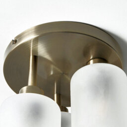 Pagazzi Lighting Pagazzi Kingsholm 3-Light Antique Brass Semi-Flush Plate - thumbnail 5