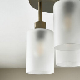 Pagazzi Lighting Pagazzi Kingsholm 3-Light Antique Brass Semi-Flush Plate - thumbnail 4