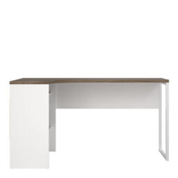 Furniture To Go Function Plus Corner Desk White And Truffle Oak 2 Drawers  (W) 145.1 X (H) 76.8 X (D) 81Cm - thumbnail 3