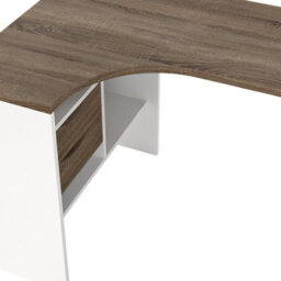 Furniture To Go Function Plus Corner Desk White And Truffle Oak 2 Drawers  (W) 145.1 X (H) 76.8 X (D) 81Cm - thumbnail 8