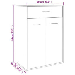 Vidaxl Shoe Cabinet Sonoma Oak 60X35X84 Cm Engineered Wood - thumbnail 3