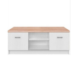 Heze Furniture Top Mix Contemporary Compact Tv Unit With Storage - White - thumbnail 5