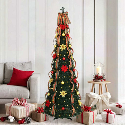 Vidaxl Artificial Christmas Tree With 150 Leds Green 180 Cm Pvc - image 1
