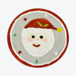 Allure Bath Fashions Christmas Tufted Santa Round Bath Mat - thumbnail 1