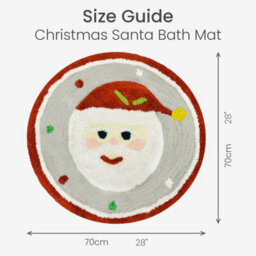 Allure Bath Fashions Christmas Tufted Santa Round Bath Mat - thumbnail 6
