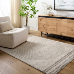 Livabliss Fossay Shaggy-Washable Beige Brown Green Grey Global High Pile Living Bedroom Rug 140 X 200 Cm Easy Care, Non Shedding - thumbnail 2