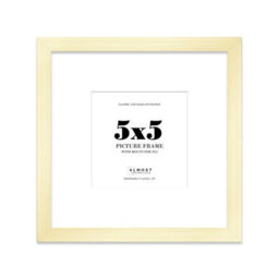 "5X5"" Gold Picture Frame - 5X5"" Square Frame With 3X3"" Mount For 5X5""/3X3"" Pictures Art Deco Style Room Decor, 1 Pack" - thumbnail 1