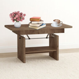 Modern Extendable Coffee Table Janek 116 -156 Cm Pvc Veneer Living Room Table Lefkas