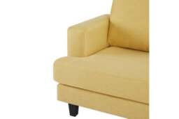 Home Detail Dale 2 Seater Linen Sofa, Mustard Linen Fabric - thumbnail 7