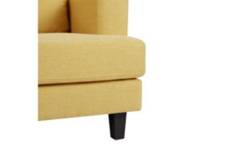 Home Detail Dale 2 Seater Linen Sofa, Mustard Linen Fabric - thumbnail 6