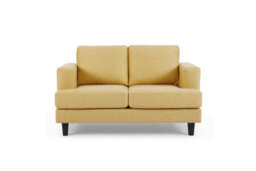 Home Detail Dale 2 Seater Linen Sofa, Mustard Linen Fabric - thumbnail 3