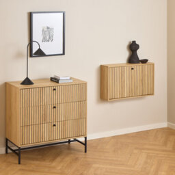 Furniture To Go Albany Shoe Cabinet 1 Flip Down Door In Oak - thumbnail 5