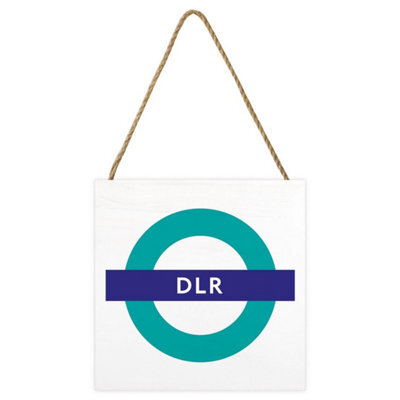 Transport For London Dlr Wooden Block White/green/blue (2.7Cm X 20Cm X 20Cm) - image 1