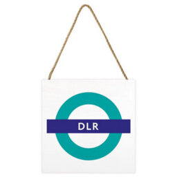 Transport For London Dlr Wooden Block White/green/blue (2.7Cm X 20Cm X 20Cm) - thumbnail 1