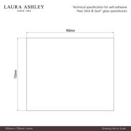 Laura Ashley Midnight Seaspray Wicker Geometric Self-Adhesive Glass Splashback, (H)750mm (W)900mm (T)6mm - thumbnail 5