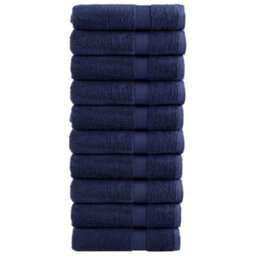 Berkfield Premium Shower Towels Solund 10Pcs Navy Blue 70X140Cm 600Gsm