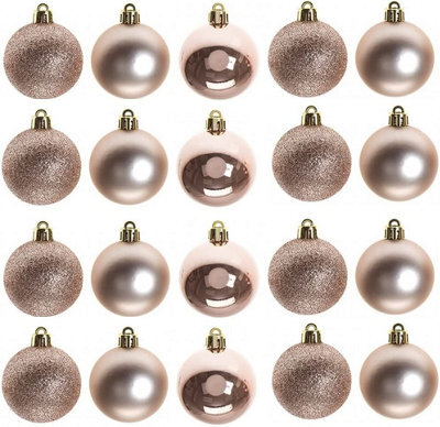 Shatchi 50mm/12Pcs Christmas Baubles Shatterproof Rose Gold,tree Decorations - image 1