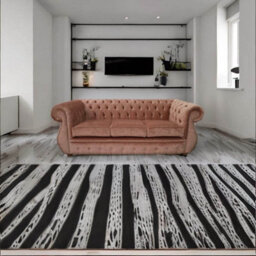 Chesterfield 3 Seater Pastiche Coral Velvet Sofa Bespoke In Kimberley Style - thumbnail 2