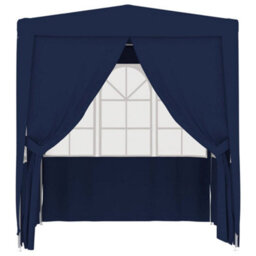 Walplus Professional Party Tent Garden Gazebo Canopy With Side Walls 2X2 M Blue 90 G/mâ² - thumbnail 2