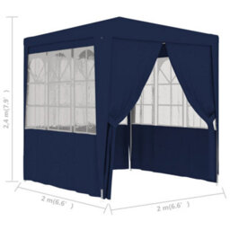 Walplus Professional Party Tent Garden Gazebo Canopy With Side Walls 2X2 M Blue 90 G/mâ² - thumbnail 8