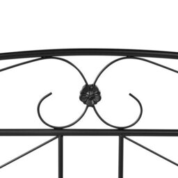 Wyld And Coco Eu 4Ft Double Retro Metal Bed Frame Black With Sprung Slatted Base - thumbnail 8