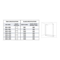 Homestylestore Black Grid Floating Glass Wet Room Walk In Shower Enclosure With White Slate Effect Tray 1400 X 800mm - thumbnail 5