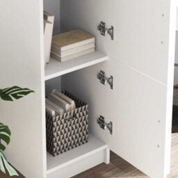 Walplus Highboard White 31.5 X 32 X 124 Cm Engineered Wood - thumbnail 4