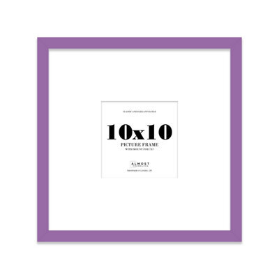 "10X10"" Purple Picture Frame - 10X10"" Square Frame With 7X7"" Mount For 10X10""/7X7"" Pictures Classic Style Room Decor, 1 Pack" - image 1