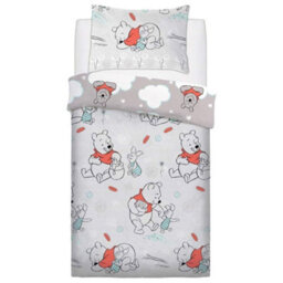 Winnie The Pooh Clouds Reversible Duvet Set White/orange/blue (Single)