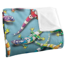 Royce Mcclure Silky Rainbow Geckos Supersoft Blanket Multicoloured (152Cm X 127Cm) - thumbnail 3