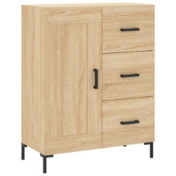 Berkfield Highboard Sonoma Oak 69.5X34X180 Cm Engineered Wood - thumbnail 7