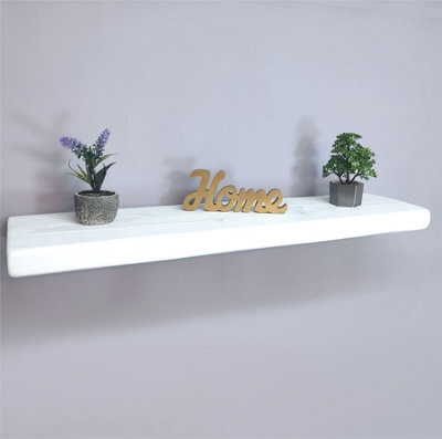 Toolty Shelf Invisible Brackets 225mm White Daisy 50Cm - image 1