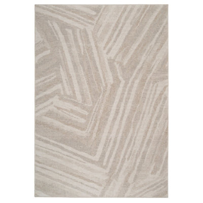 Loomed Greige Abstract Scattered Lined Living Area Rug 160 X 230 - image 1